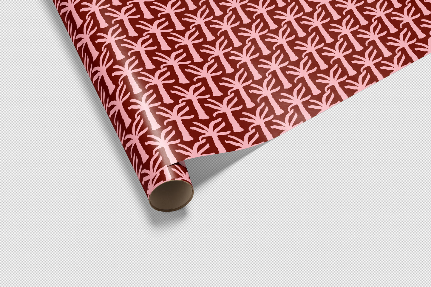 Wrapping Paper Roll Artisan CRIMSON PALMS